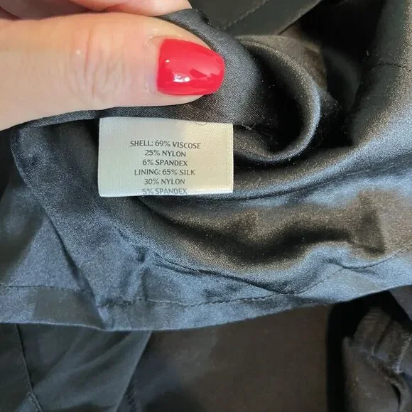 Eileen Fisher Black Silk Blend Shift Dress Large 220 Office Casual - Picture 6 of 6